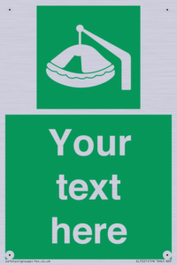 Custom sign Safe condition Davit-launched liferaft